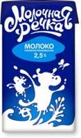 Молоко МОЛОЧНАЯ РЕЧКА 2,5% 0,973л 1*12