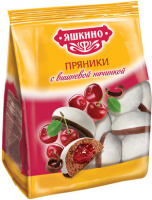 Пряники ЯШКИНО 350г с вишневой начинкой 1*8 код ЯП906