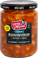 Закуска ФРАУ МАРТА 430г Болгарская с фасолью и грибами ст/б 1*12
