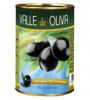Маслины ЗОЛОТАЯ ДОЛИНА 280г Valle De Oliva с косточкой ж/б 1*12