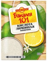 Лимонная кислота РУССКИЙ ПРОДУКТ БАКАЛЕЯ 101 80г 1*18