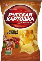 Чипсы РУССКАЯ КАРТОШКА 80г курица 1*16