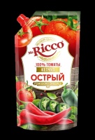 Кетчуп МИСТЕР РИККО 550г Острый д/пак 1*12