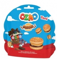 Печенье-сэндвич OZMO BURGER 40г с молочно-шоколадным кремом и хрустящим рисом 1*12