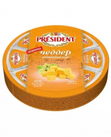 Сыр плавленый PRESIDENT Чеддер  45% 140г 1*15