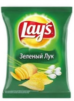Чипсы ЛЕЙС 40г молодой зеленый лук 1*28 код.28948