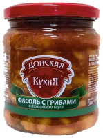 Фасоль ДОНСКАЯ КУХНЯ 500г белая с грибами в т/с ст/б 1*8