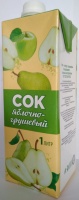 Сок ГОСТ 1л яблочно-грушевый т/пак 1*12 