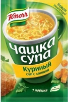 Суп KNORR ЧАШКА СУПА 13г куриный с лапшой 1*30
