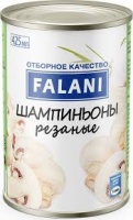 Шампиньоны FALANI 425мл резаные 1*12