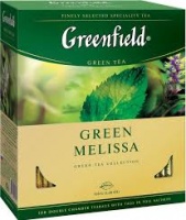 Чай GREENFIELD Green Melissa 100*1,5г зеленый 1*9 код0879-09