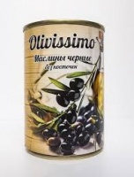 Маслины OLIVISSIMO 280г черные б/к ж/б 1*12