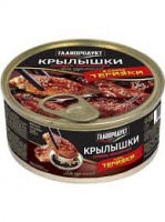 Крылышки куриные ГЛАВПРОДУКТ 325г в соусе терияки 1*12