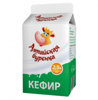 Кефир АЛТАЙСКАЯ БУРЕНКА 2,5% 450г пюр/пак 1*27