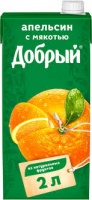 Нектар ДОБРЫЙ 2л апельсин 1*6