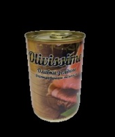 Оливки OLIVISSIMO 280г зеленые фаршированные хамоном ж/б 1*12