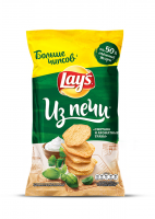 Чипсы LAY'S 120г Из печи  со вкусом сметаны и ароматные травы 1*15