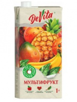 Нектар DE VITA мультифрукт 1л т/пак