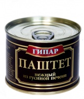 Паштет ГИПАР 180г нежный из гусиной печени литография с кольцом 1*24