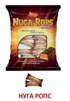 Шоколадные батончики мини NUGA ROPS с нугой и карамелью 250 г 1*12