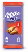 Шоколад MILKA 87г молочный печенье LU 1*18