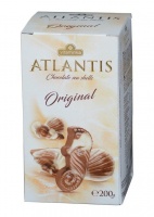 Конфеты ATLANTIS ORIGINAL 200г из молочного и белого шоколада с начинкой из орехового крема 1*6