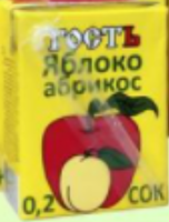 Сок ГОСТЬ 0,2л яблоко абрикос ГОСТ т/пак 1*27