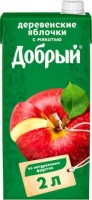 Нектар ДОБРЫЙ 2л деревенские яблочки с мякотью 1*6