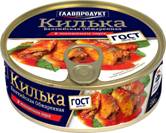 Килька ГЛАВПРОДУКТ 230г обжаренная в т/с 1*24