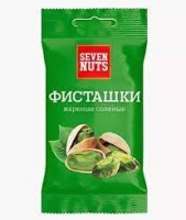 Фисташки SEVEN NUTS 175г жареные соленые 1*8