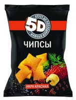 Чипсы 5Д 45гр пшеничные икра красная 1*40