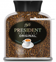 Кофе PRESIDENT HERITAGE Original  100г сублимированный ст/б 1*6