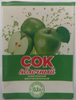 Сок ГОСТ 0,2л яблочный осветл. т/пак 1*27 