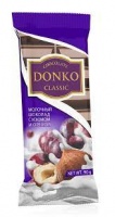 Шоколад DONCO CLASSIC 90г молочный с изюмом и орехами 1*52