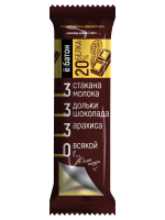 Батончик ЕБАТОН 50г арахис-шоколад в белой глазури 1*20