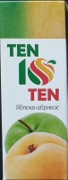 Напиток TEN10 1л Яблочно-абрикосовый б/к 1*12