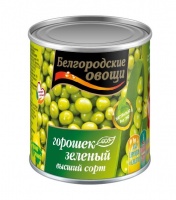 Горошек зеленый БЕЛГОРОДСКИЕ ОВОЩИ 300г ГОСТ с ключом ж/б 1*45