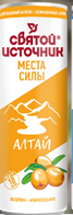 Вода питьевая СВЯТОЙ ИСТОЧНИК 0,33л Алтай ж/б с соком облепиха-жимолость-можжевельник 1*12