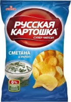 Чипсы РУССКАЯ КАРТОШКА 80г сметана-укроп 1*16