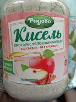 Кисель РАДОВО 300г овсяный без сахара и крахмала с яблоком и корицей 1*15