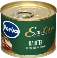 Паштет PERVA EXTRA 180г Курганский из гусиной печени ключ 1*15