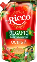 Кетчуп МИСТЕР РИККО ОСТРЫЙ 350мл/350г д/пак 1*16 код.461-35К