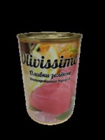 Оливки OLIVISSIMO 280г зеленые фаршированные тунцом ж/б 1*12
