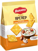 Крекер мини ЯШКИНО со вкусом грибы со сметаной 180г 1*16 код.РВК374