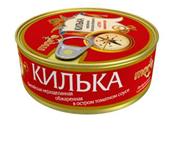Килька 230г в остром т/с НЛ more ключ 1*48