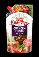 Кетчуп МИЛАДОРА Grill 550г Сосиски гриль д/пак 1*10