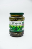 Огурцы НАШ КРЫМ 720г с зеленью в заливке ст/б 1*12