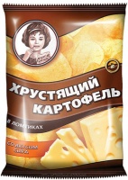 Чипсы ХРУСТЯЩИЙ КАРТОФЕЛЬ 160г в ломтиках сыр 1*9 арт.ВЧ844