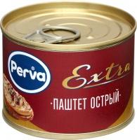 Паштет PERVA EXTRA 180г Курганский острый ключ 1*15