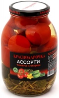 Ассорти КРАСНОДАРОЧКА 1500г огурцы-томаты ст/б 1*6